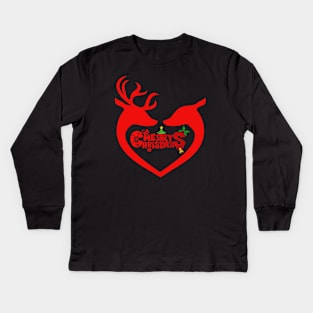 Christmas deer Kids Long Sleeve T-Shirt